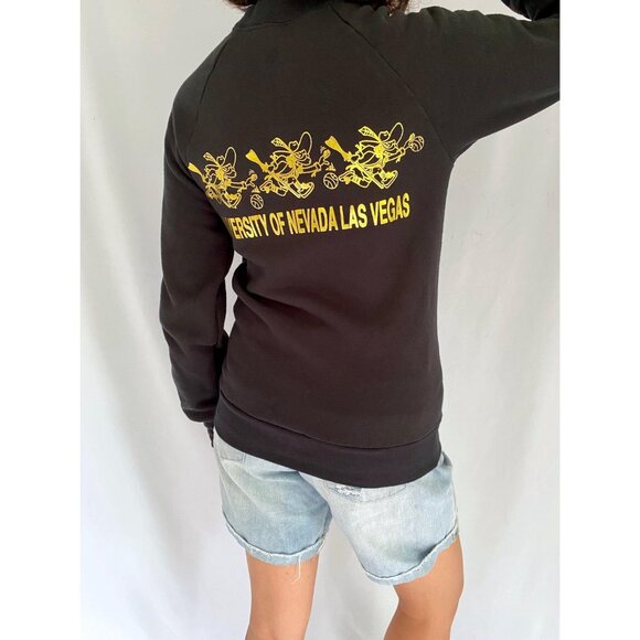 90s vintage black las vegas university collegiate varsity pullover sweatshirt - Picture 5 of 8